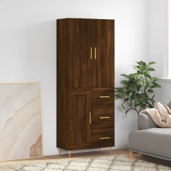 vidaXL Highboard Braun Eichen-Optik 69,5x34x180 cm Holzwerkstoff
