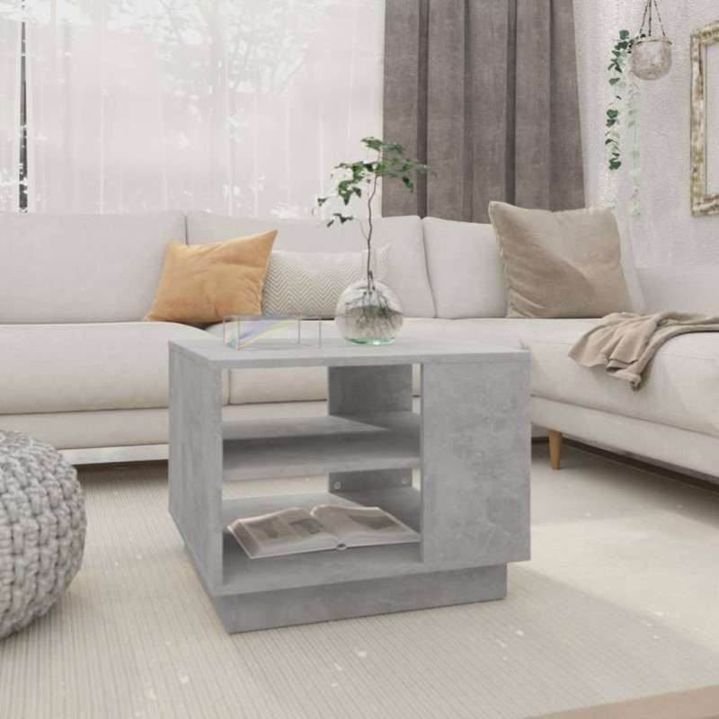 vidaXL Couchtisch Betongrau 55x55x43 cm Holzwerkstoff vidaXL Couchtisch Betongrau 55x55x43 cm Holzwerkstoff
