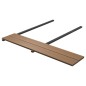WPC Hohlkammer Terrassendielen mit Zubehör 26 m² 2,2 m Teak WPC Hohlkammer Terrassendielen mit Zubehör 26 m² 2,2 m Teak