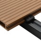 WPC Hohlkammer Terrassendielen mit Zubehör 26 m² 2,2 m Teak WPC Hohlkammer Terrassendielen mit Zubehör 26 m² 2,2 m Teak