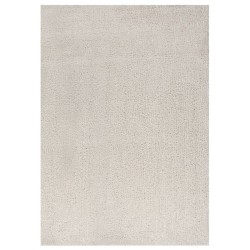 vidaXL Teppich Shaggy Hochflor Creme 160x230 cm