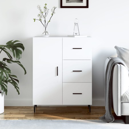 vidaXL Sideboard Hochglanz-Weiß 69,5x34x90 cm Holzwerkstoff