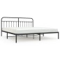 vidaXL Bettgestell mit Kopfteil Metall Schwarz 200x200 cm vidaXL Bettgestell mit Kopfteil Metall Schwarz 200x200 cm