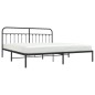 vidaXL Bettgestell mit Kopfteil Metall Schwarz 200x200 cm vidaXL Bettgestell mit Kopfteil Metall Schwarz 200x200 cm