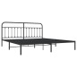 vidaXL Bettgestell mit Kopfteil Metall Schwarz 200x200 cm vidaXL Bettgestell mit Kopfteil Metall Schwarz 200x200 cm