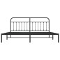vidaXL Bettgestell mit Kopfteil Metall Schwarz 200x200 cm vidaXL Bettgestell mit Kopfteil Metall Schwarz 200x200 cm