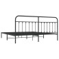 vidaXL Bettgestell mit Kopfteil Metall Schwarz 200x200 cm vidaXL Bettgestell mit Kopfteil Metall Schwarz 200x200 cm