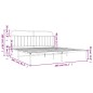 vidaXL Bettgestell mit Kopfteil Metall Schwarz 200x200 cm vidaXL Bettgestell mit Kopfteil Metall Schwarz 200x200 cm