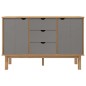 vidaXL Sideboard OTTA Braun&Grau 113,5x43x73 cm Massivholz Kiefer vidaXL Sideboard OTTA Braun&Grau 113,5x43x73 cm Massivholz Kiefer