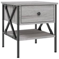 vidaXL Nachttisch Grau Sonoma-Eiche 40x42x45 cm Holzwerkstoff