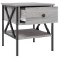 vidaXL Nachttisch Grau Sonoma-Eiche 40x42x45 cm Holzwerkstoff