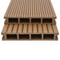 WPC Hohlkammer Terrassendielen mit Zubehör 30 m² 4 m Teak WPC Hohlkammer Terrassendielen mit Zubehör 30 m² 4 m Teak