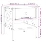 vidaXL Nachttisch Grau Sonoma-Eiche 40x42x45 cm Holzwerkstoff