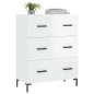 vidaXL Sideboard Hochglanz-Weiß 69,5x34x90 cm Holzwerkstoff vidaXL Sideboard Hochglanz-Weiß 69,5x34x90 cm Holzwerkstoff