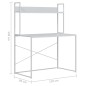 vidaXL Schreibtisch Weiß 110x60x138 cm Holzwerkstoff vidaXL Schreibtisch Weiß 110x60x138 cm Holzwerkstoff