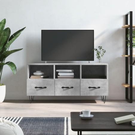 vidaXL TV-Schrank Betongrau 102x36x50 cm Holzwerkstoff