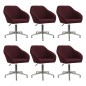vidaXL Esszimmerstühle 6 Stk. Drehbar Lila Stoff vidaXL Esszimmerstühle 6 Stk. Drehbar Lila Stoff