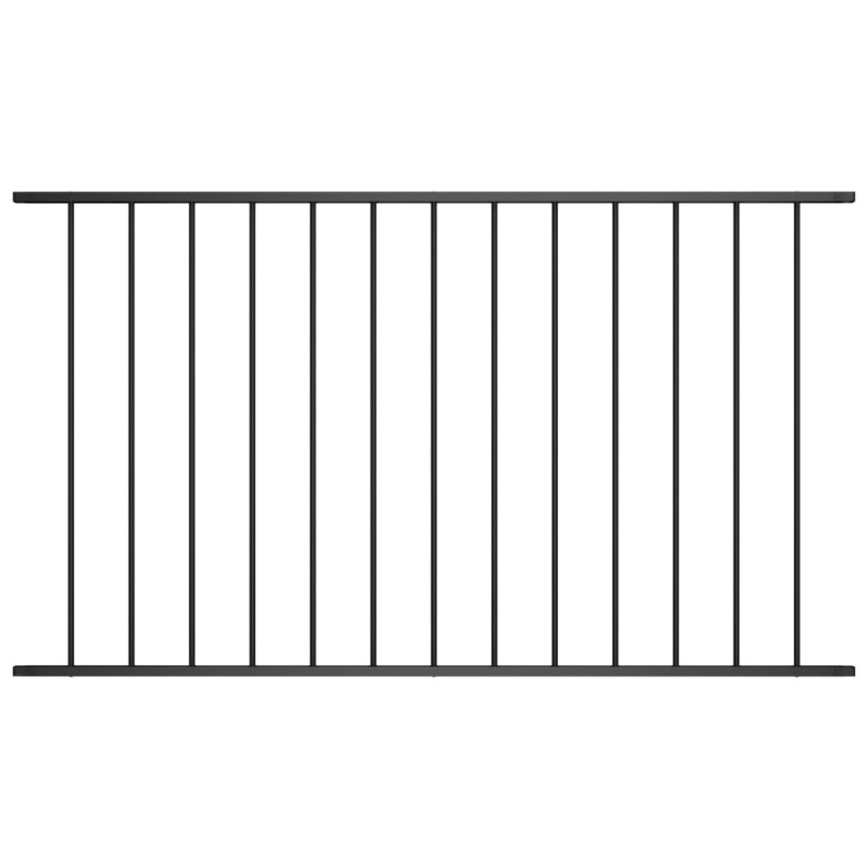 vidaXL Zaunfeld Pulverbeschichteter Stahl 1,7 x 0,75 m Schwarz vidaXL Zaunfeld Pulverbeschichteter Stahl 1,7 x 0,75 m Schwarz