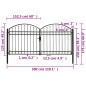 vidaXL Zauntor Doppelflügel Gewölbte Spitze Stahl 300 x 125 cm Schwarz vidaXL Zauntor Doppelflügel Gewölbte Spitze Stahl 300 x 125 cm Schwarz