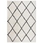 vidaXL Teppich Shaggy Hochflor Schwarz und Creme 120x170 cm vidaXL Teppich Shaggy Hochflor Schwarz und Creme 120x170 cm