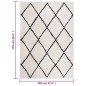 vidaXL Teppich Shaggy Hochflor Schwarz und Creme 120x170 cm vidaXL Teppich Shaggy Hochflor Schwarz und Creme 120x170 cm