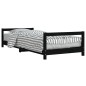 vidaXL Kinderbett Schwarz 90x200 cm Massivholz Kiefer vidaXL Kinderbett Schwarz 90x200 cm Massivholz Kiefer