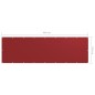 vidaXL Balkon-Sichtschutz Rot 120x400 cm Oxford-Gewebe vidaXL Balkon-Sichtschutz Rot 120x400 cm Oxford-Gewebe