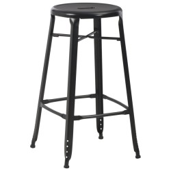 vidaXL Barhocker 2 Stk. Schwarz Stahl