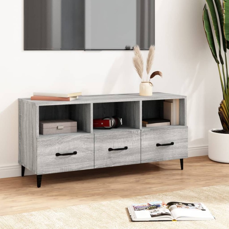 vidaXL TV-Schrank Grau Sonoma 102x35x50 cm Holzwerkstoff vidaXL TV-Schrank Grau Sonoma 102x35x50 cm Holzwerkstoff