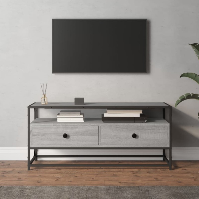 vidaXL TV-Schrank Grau Sonoma 100x35x45 cm Holzwerkstoff vidaXL TV-Schrank Grau Sonoma 100x35x45 cm Holzwerkstoff