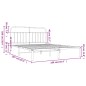 vidaXL Bettgestell mit Kopfteil Metall Weiß 160x200 cm vidaXL Bettgestell mit Kopfteil Metall Weiß 160x200 cm