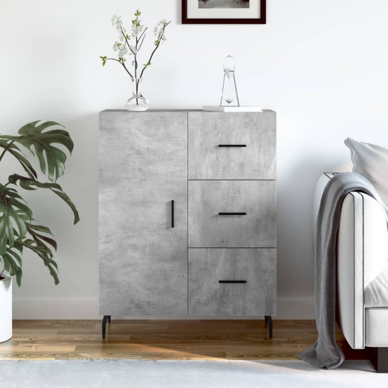 vidaXL Sideboard Betongrau 69,5x34x90 cm Holzwerkstoff vidaXL Sideboard Betongrau 69,5x34x90 cm Holzwerkstoff