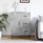 vidaXL Sideboard Betongrau 69,5x34x90 cm Holzwerkstoff vidaXL Sideboard Betongrau 69,5x34x90 cm Holzwerkstoff