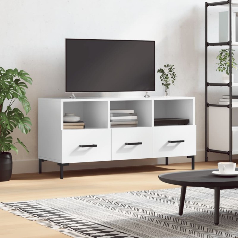 vidaXL TV-Schrank Hochglanz-Weiß 102x36x50 cm Holzwerkstoff vidaXL TV-Schrank Hochglanz-Weiß 102x36x50 cm Holzwerkstoff