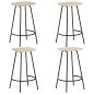 vidaXL Barhocker 4 Stk. Mango Massivholz vidaXL Barhocker 4 Stk. Mango Massivholz