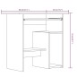 vidaXL Schreibtisch Räuchereiche 80x45x74 cm Holzwerkstoff vidaXL Schreibtisch Räuchereiche 80x45x74 cm Holzwerkstoff