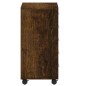 vidaXL Schubladenschrank mit Rollen Räuchereiche Holzwerkstoff vidaXL Schubladenschrank mit Rollen Räuchereiche Holzwerkstoff