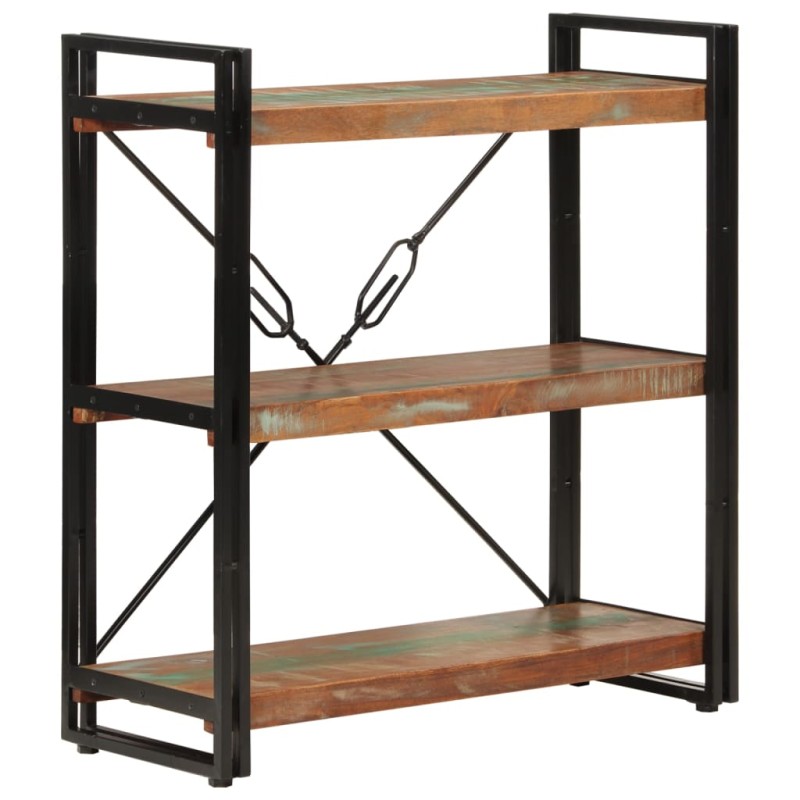 vidaXL Bücherregal 3 Fächer 77x30x80cm Recyceltes Massivholz und Eisen vidaXL Bücherregal 3 Fächer 77x30x80cm Recyceltes Massivholz und Eisen