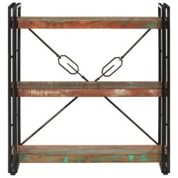 vidaXL Bücherregal 3 Fächer 77x30x80cm Recyceltes Massivholz und Eisen