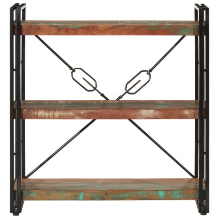 vidaXL Bücherregal 3 Fächer 77x30x80cm Recyceltes Massivholz und Eisen