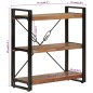 vidaXL Bücherregal 3 Fächer 77x30x80cm Recyceltes Massivholz und Eisen vidaXL Bücherregal 3 Fächer 77x30x80cm Recyceltes Massivholz und Eisen