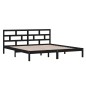 vidaXL Massivholzbett Schwarz Kiefer 140x190 cm vidaXL Massivholzbett Schwarz Kiefer 140x190 cm