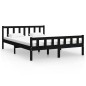 vidaXL Massivholzbett Schwarz 120x200 cm vidaXL Massivholzbett Schwarz 120x200 cm