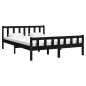vidaXL Massivholzbett Schwarz 120x200 cm vidaXL Massivholzbett Schwarz 120x200 cm