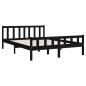 vidaXL Massivholzbett Schwarz 120x200 cm vidaXL Massivholzbett Schwarz 120x200 cm
