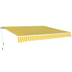 Gelenkarmmarkise 400 cm Gelb/Weiß