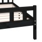vidaXL Massivholzbett Schwarz 120x200 cm vidaXL Massivholzbett Schwarz 120x200 cm