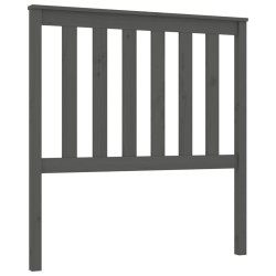 vidaXL Kopfteil Grau 96x6x101 cm Massivholz Kiefer