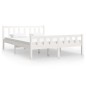vidaXL Massivholzbett Weiß 135x190 cm vidaXL Massivholzbett Weiß 135x190 cm