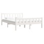 vidaXL Massivholzbett Weiß 135x190 cm vidaXL Massivholzbett Weiß 135x190 cm